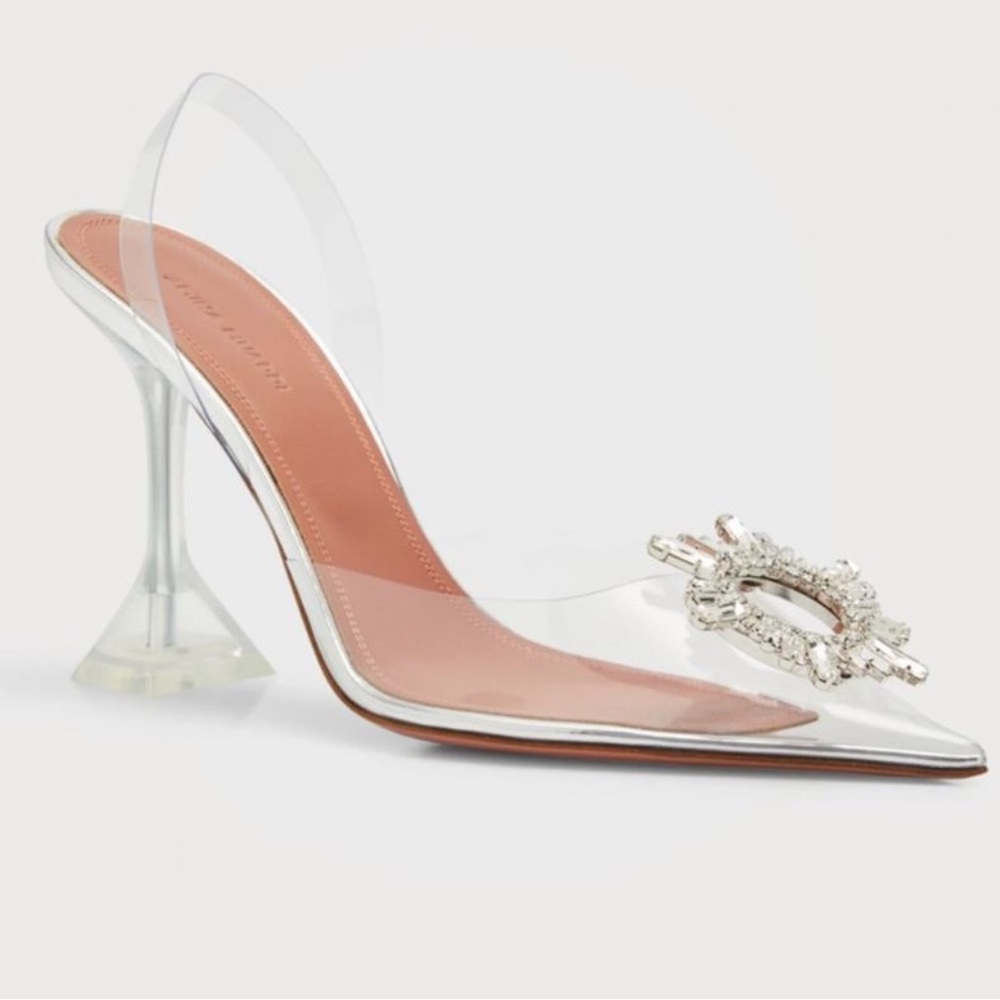 AMINA MUADDI BEGUM GLASS SLINGBACK 36.5 6.5